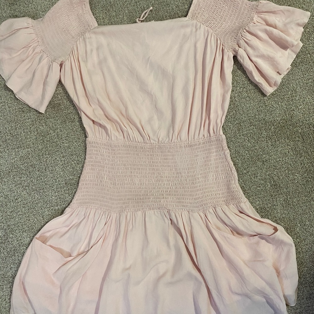 Never Worn Free People Smocked Tie-back dress